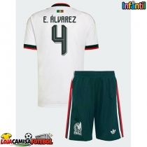Camisa de Futebol México Edson Alvarez #4 Equipamento Secundário Infantil Mundo 2026 Manga Curta (+ Calças curtas)
